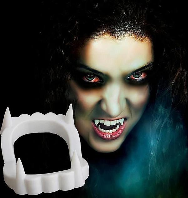 Büro Ev Ofis Etkinlik Gösteri Kostümü için Çift Damak Takma Beyaz Vampir Dişi - Image 1