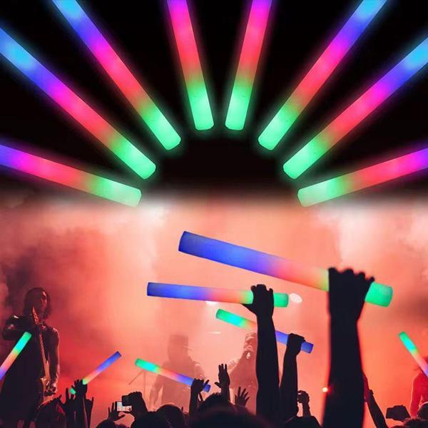 Büro Ev Ofis Etkinliği için 6PARÇA 46CM 3MOD Kauçuk Led Işıklı Sünger Çubuk Seti - Image 1