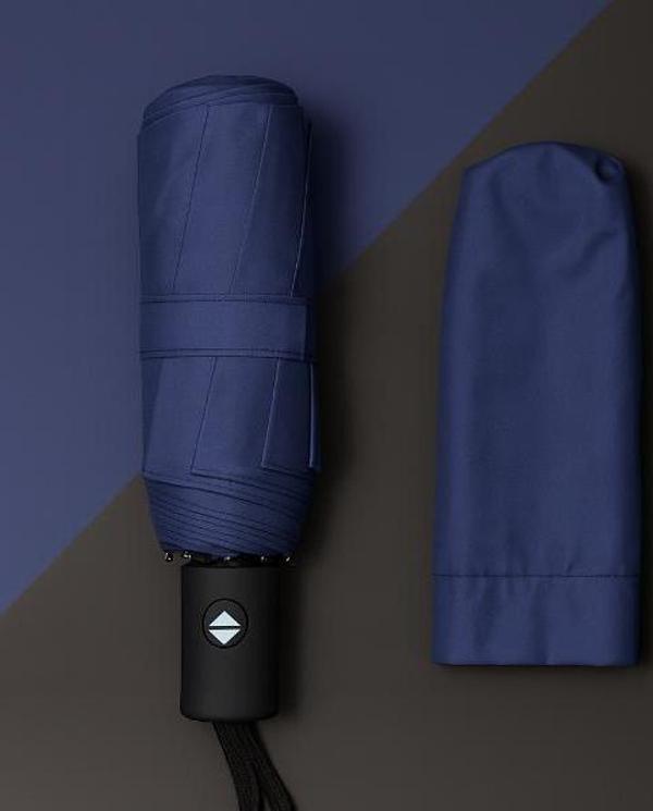 Büro Ev Ofis Hediyesi için Kılıflı Otomatik Kompakt Mavi Şemsiye - Image 1