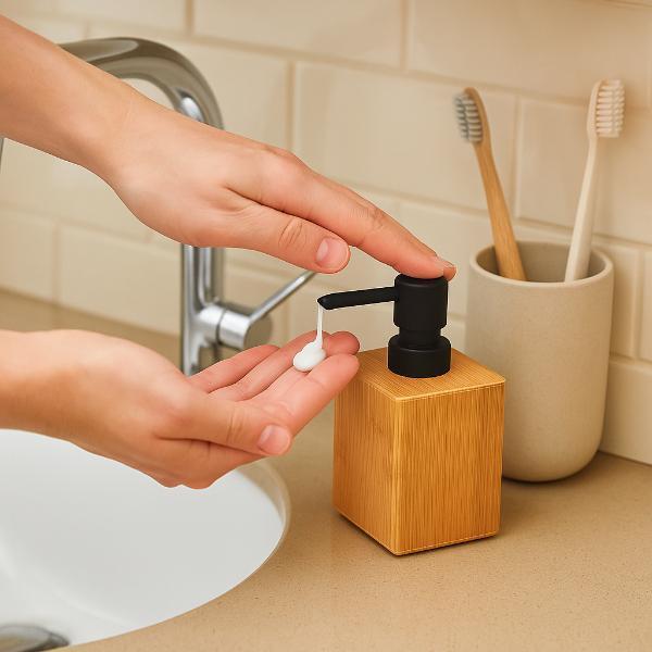 Büro Ev Ofis Dekoru için Maksi Ahşap Sıvı Sabunluk - Image 1