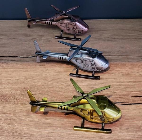 Büro Ev Ofis Dekoru için Metal Tasarım Helikopter - Image 1