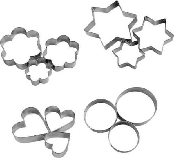 Büro Ev Ofis Mutfağı için 12ADET Paslanmaz Çelik Kurabiye Kalıbı Seti - Image 1