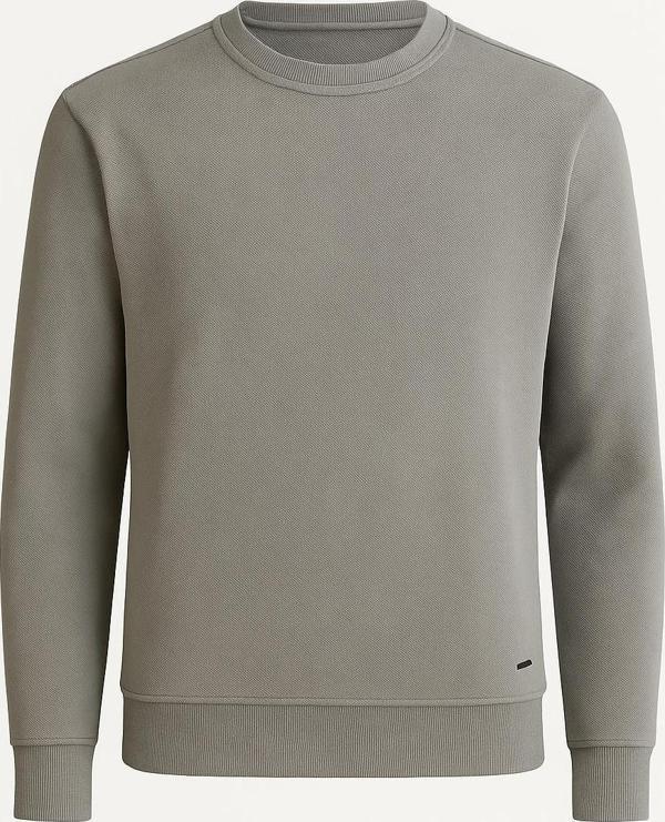 Troy Erkek Slim Fit Uzun Kol Sıfır Yaka Sweatshırt-7442 - Image 1