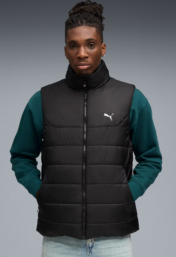 Puma Essentials Padded Erkek Siyah Dik Yaka Spor Yelek 68520901 - Image 1