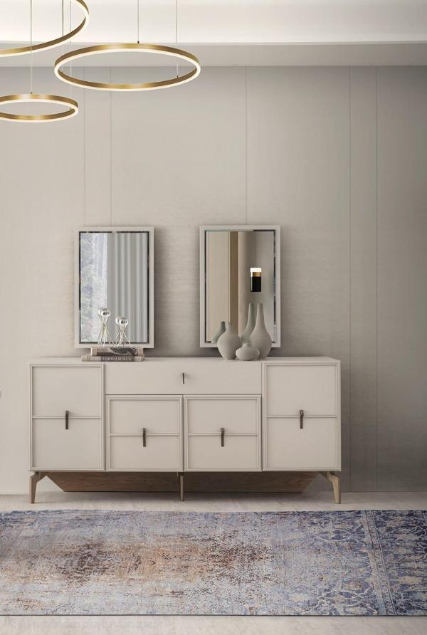 Ay Işığı Çekmeceli Dolaplı Aynasız Büfe Konsol 180x47x82cm - Image 1