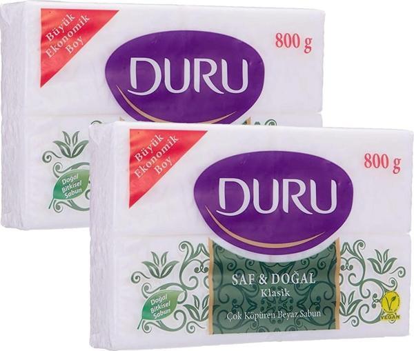 Duru Beyaz Kalıp Sabun 800 gr (4x200) x 2 Adet - Image 1