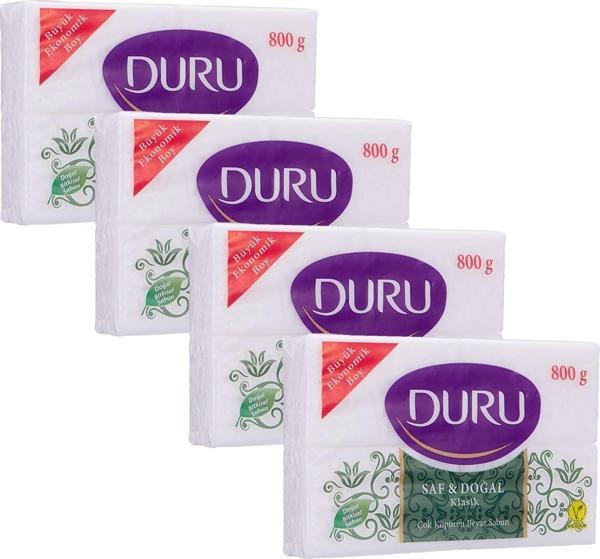 Duru Beyaz Kalıp Sabun 800 gr (4x200) x 4 Adet - Image 1