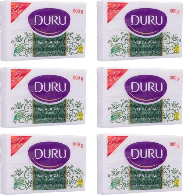 Duru Beyaz Kalıp Sabun 800 gr (4x200) x 6 Adet - Image 1
