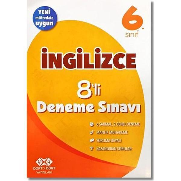 4X4 Yayınları 6. Sınıf İNgilizce 8'Li Deneme Sınavı - 4x4 Yayınları - Image 1