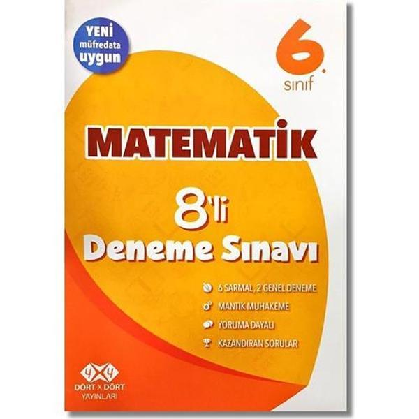 4X4 Yayınları 6. Sınıf Matematik 8'Li Deneme Sınavı - 4x4 Yayınları - Image 1