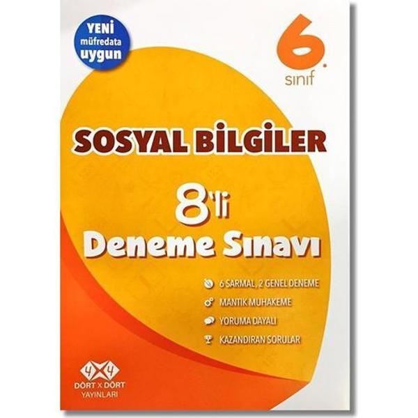 4X4 Yayınları 6. Sınıf Sosyal Bilgiler 8'Li Deneme Sınavı - 4x4 Yayınları - Image 1
