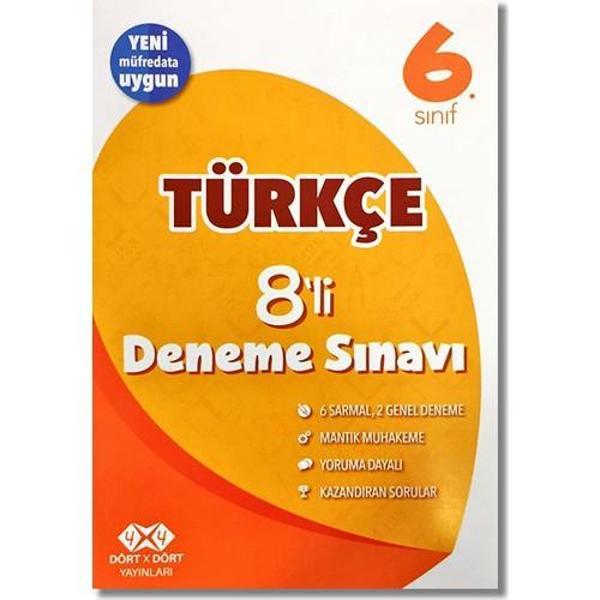 4X4 Yayınları 6. Sınıf Türkçe 8'Li Deneme Sınavı - 4x4 Yayınları - Image 1