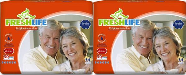 FreshLife Yetişkin Hasta Bezi Bel Bantlı L - Large - Büyük 60 Adet (2PK*30) - Image 1