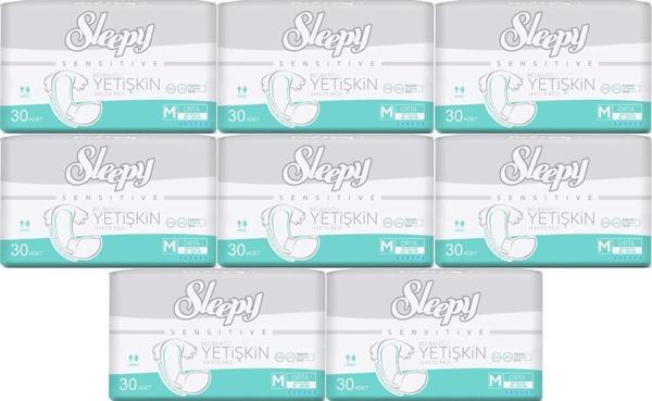 Sleepy Yetişkin Hasta Bezi Bel Bantlı M - Orta - Medium 240 Adet (8PK*30) - Image 1
