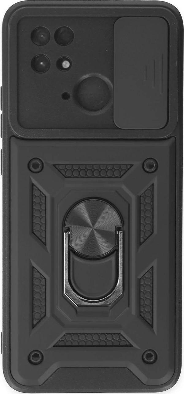 Xiaomi Redmi 10C Kılıf Pars Lens Yüzüklü Silikon - Siyah-(5796) - Image 1