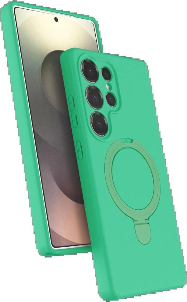 Samsung Galaxy S25 Ultra Regal Magsafe Standlı Kapak - Yeşil-(5796) - Image 1