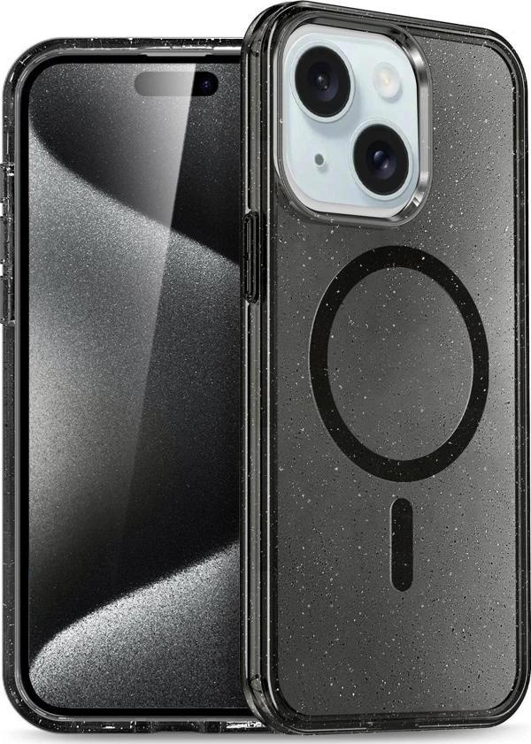 Apple iPhone 15 Star Magsafe Kapak - Siyah-(5796) - Image 1