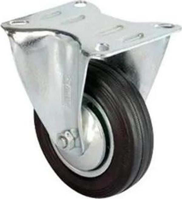 Servis Tekeri - Tablalı Siyah Sabit - Çap 80 Mm - Image 1