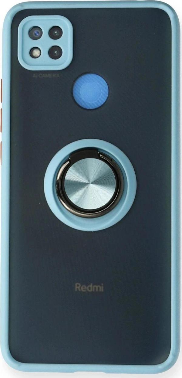 Xiaomi Redmi 9C Kılıf Montreal Yüzüklü Silikon Kapak - Buz Mavi-(5796) - Image 1