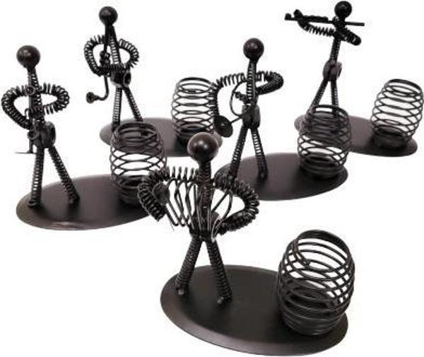 Dekoratif Metal Adam Müzisyen Kalemlik - Image 1