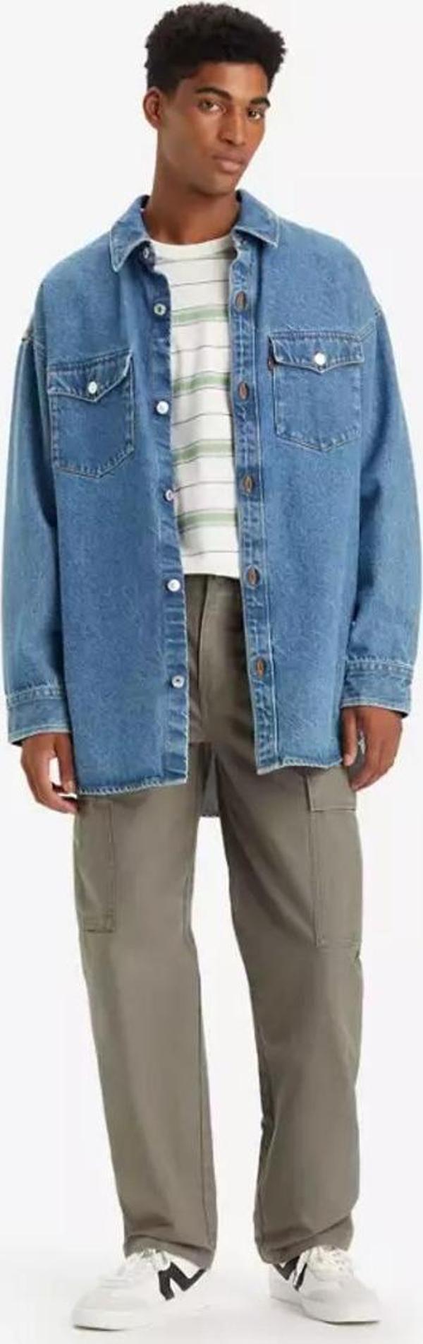 Erkek Straight Fit Haki Kargo Pantolon - A7364-0002 - Image 1