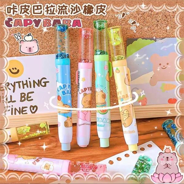 Öz Kırtasiye Capybara Simli Sürgülü Silgi (1 Adet) - Image 1