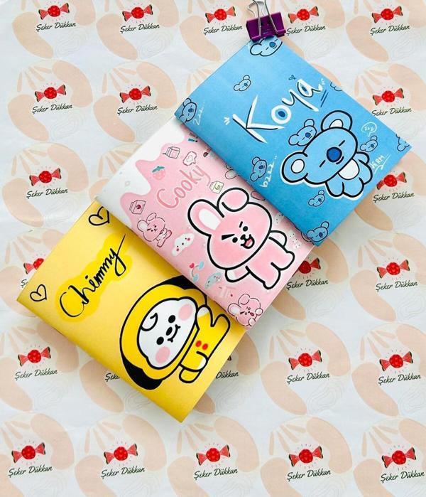Öz Kırtasiye Bt21 Not Defteri 3'Lü Set Çizgisiz 10X14( Koya-Cooky-Chimmy ) 10X14 - Image 1