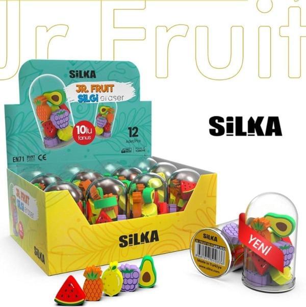 Öz Kırtasiye Meyveler 10'Lu Fanus Tasarım Silgi (1 Adet Fanus) - Image 1