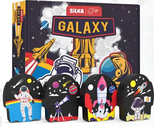 Öz Kırtasiye Astronot-Galaksi 4'Lü Tasarım Silgi - Image 1