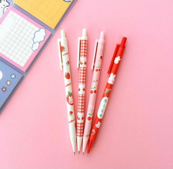 Öz Kırtasiye Strawberry 0.7 Uçlu Kalem Seti 4Lü - Image 1