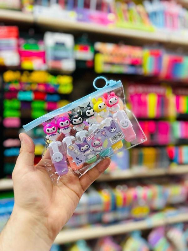 Kuromi Sanrio 6Lı Fosforlu Kalem Seti - Image 1