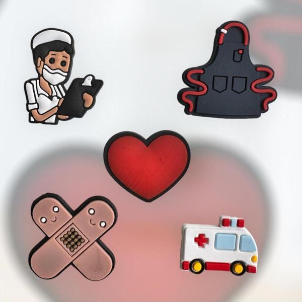 Buki'Nin Atölyesi Terlik Süsü Jibbitz Hastane Konsepti 5 Li Set - Image 1