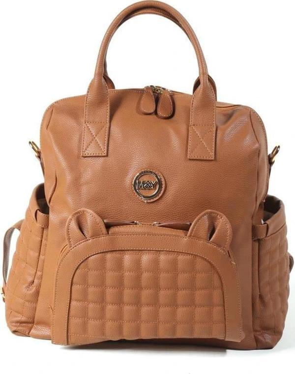 Kitty Deri Anne Bebek Bakım Sırt Çantası 7271 Taba - Image 1