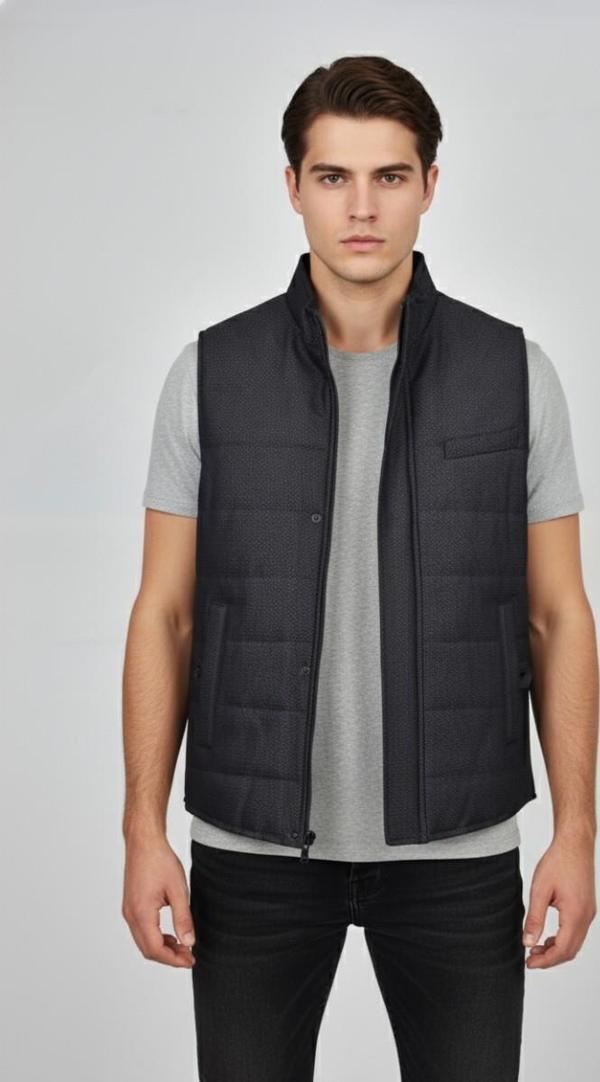 Erkek Spor Hakim Yaka Yelek Regular Kalıp 959-309 BGL-ST04875 - Image 1