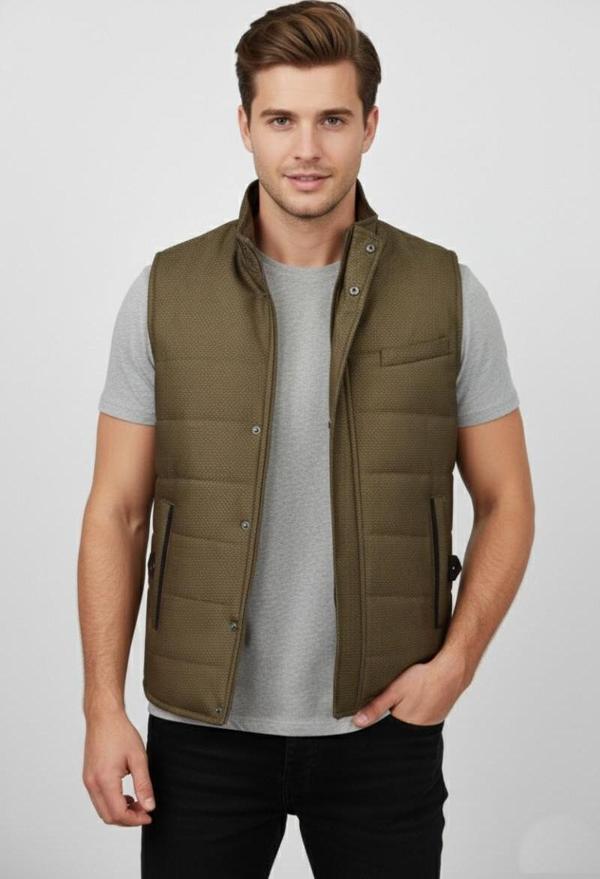 Erkek Spor Hakim Yaka Yelek Regular Kalıp 959-309 BGL-ST04875 - Image 1