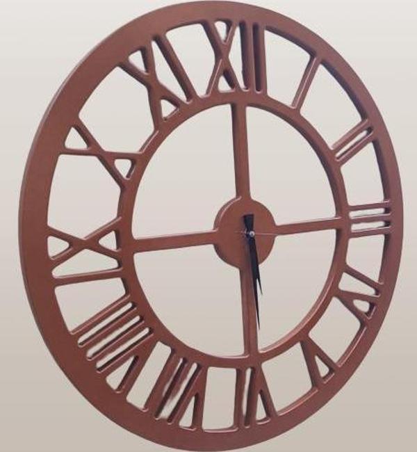 Duvar ST Saat Ahşap MDF 60 CM MODEL Çapında Doğal Renk Kutuda Sevk El Yapım - Image 1