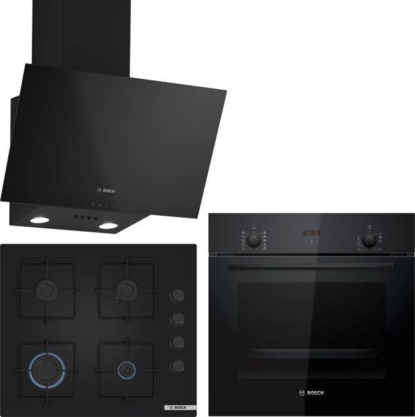 Bosch Siyah Ankastre Set HBF512BB1T - POP6C6P30O - DWK63PJ60T - Image 1