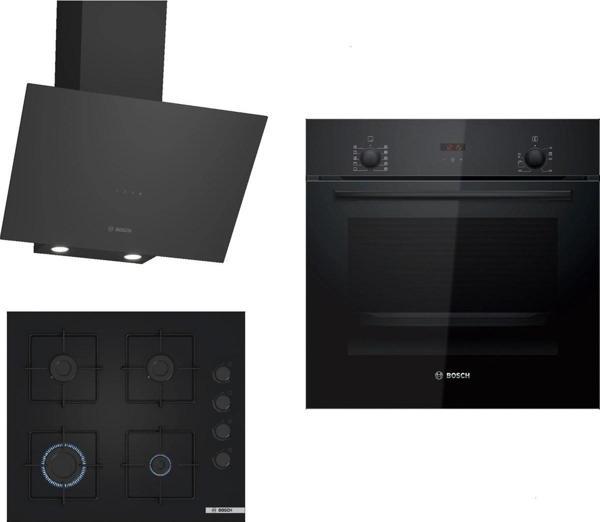 Bosch Siyah Ankastre Set HBF512BB1T - POP6C6P30O - DWK64PJ60T - Image 1