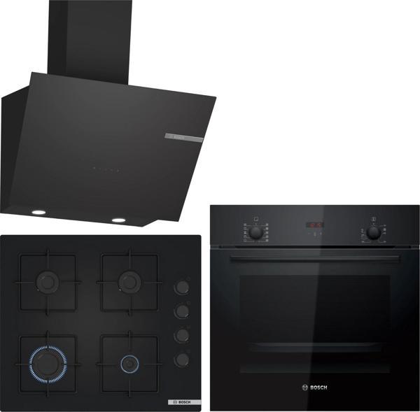 Bosch Siyah Ankastre Set HBF512BB1T - POP6C6P30O - DWK66PJ60T - Image 1