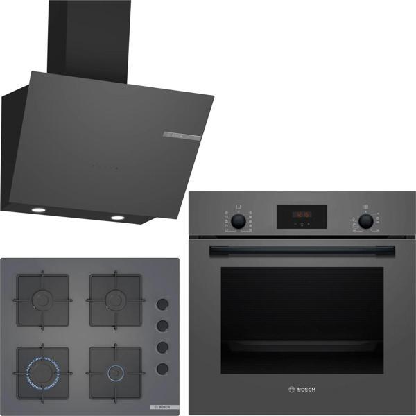 Bosch Antrasit Gri Ankastre Set HBF512BH1T - POP6C9P30O - DWK66PJ70T - Image 1