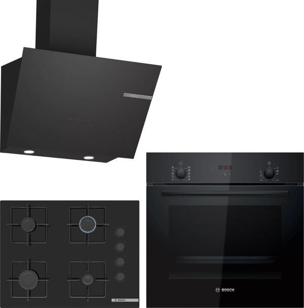 Bosch Siyah Ankastre Set HBF512BB1T - POP7C6P30O - DWK66PJ60T / Ocak 67 cm !! - Image 1