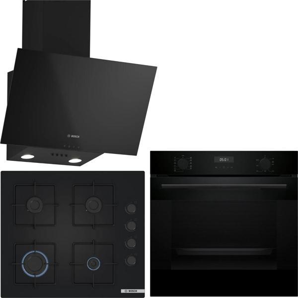 Bosch Siyah Ankastre Set HUA717BA0T-POP6C6P30O-DWK63PJ60T / Buhar Destekli Ankastre Fırın	 - Image 1