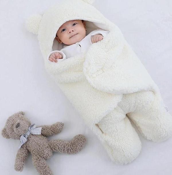 KUNDAKLI PELUŞ BATTANİYE - Ekru - 0 - 3 Ay - DNT1039-Ekru-0 - 3 Ay Ekru - Image 1