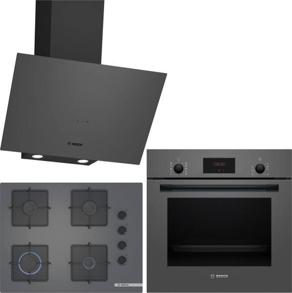 Bosch Antrasit Gri Ankastre Set HBF512BH1T-POP7C9P30O-DWK64PJ70T / Ocak 67 cm!! - Image 1