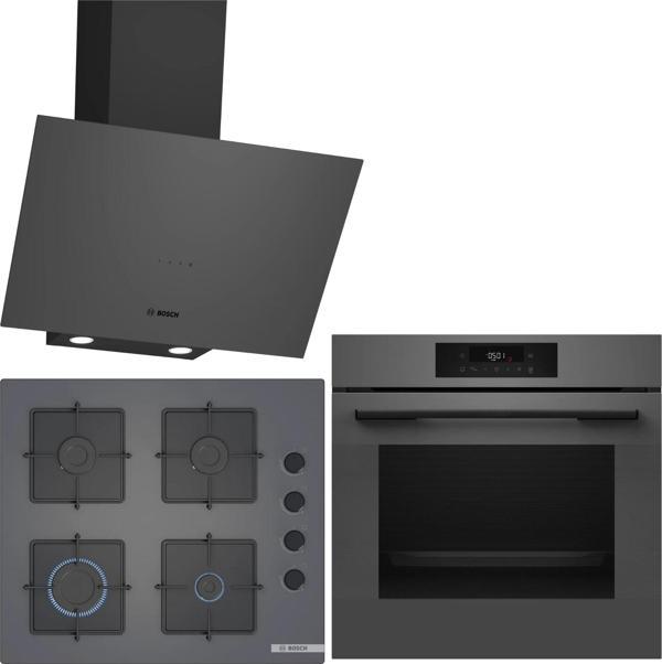 Bosch Antrasit Gri Ankastre Set HJG852YN0T-POP6C9P30O-DWK64PJ70T - Image 1