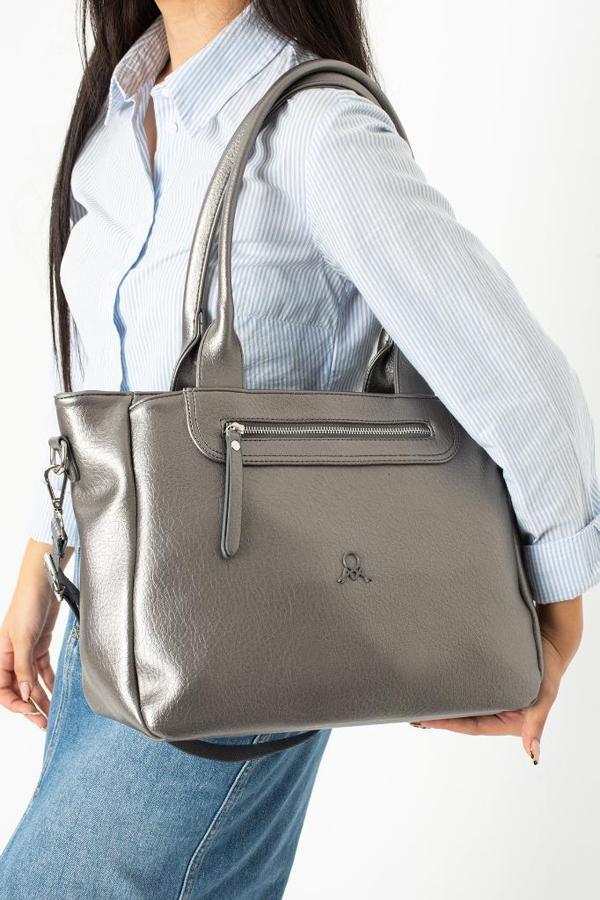 Suni Deri Kadın Omuz Çantası 35*28 Cm Çapraz Askılı Postacı Çanta Çok Cepli Vegan Deri Kol Çantası - Image 1