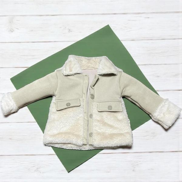 KÜRK DETAYLI KIZ BEBEK MONT - Bej - 12 Ay Bej - Image 1