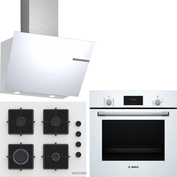 Bosch Beyaz Ankastre Set HBF512BW1T - POP6C2P30O - DWK66PJ20T - Image 1