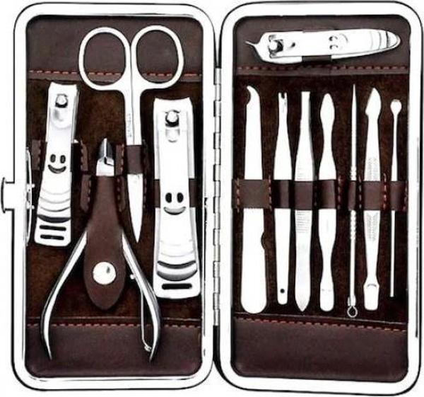 Profesyonel Çelik Manikür Pedikür Seti 12 Parça - Image 1