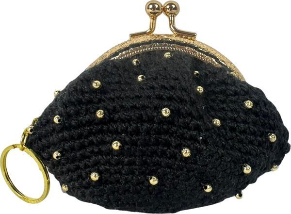 Uretti - Öznur 7392 5074 El Örgüsü Boncuk Detaylı Şık Mini Bozuk Para Cüzdanı - Image 1